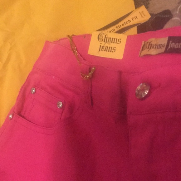 🔴JEANS CHAMS JEANS-NWT-Size 10 Pink w/ Sequined Pockets - Picture 3 of 6